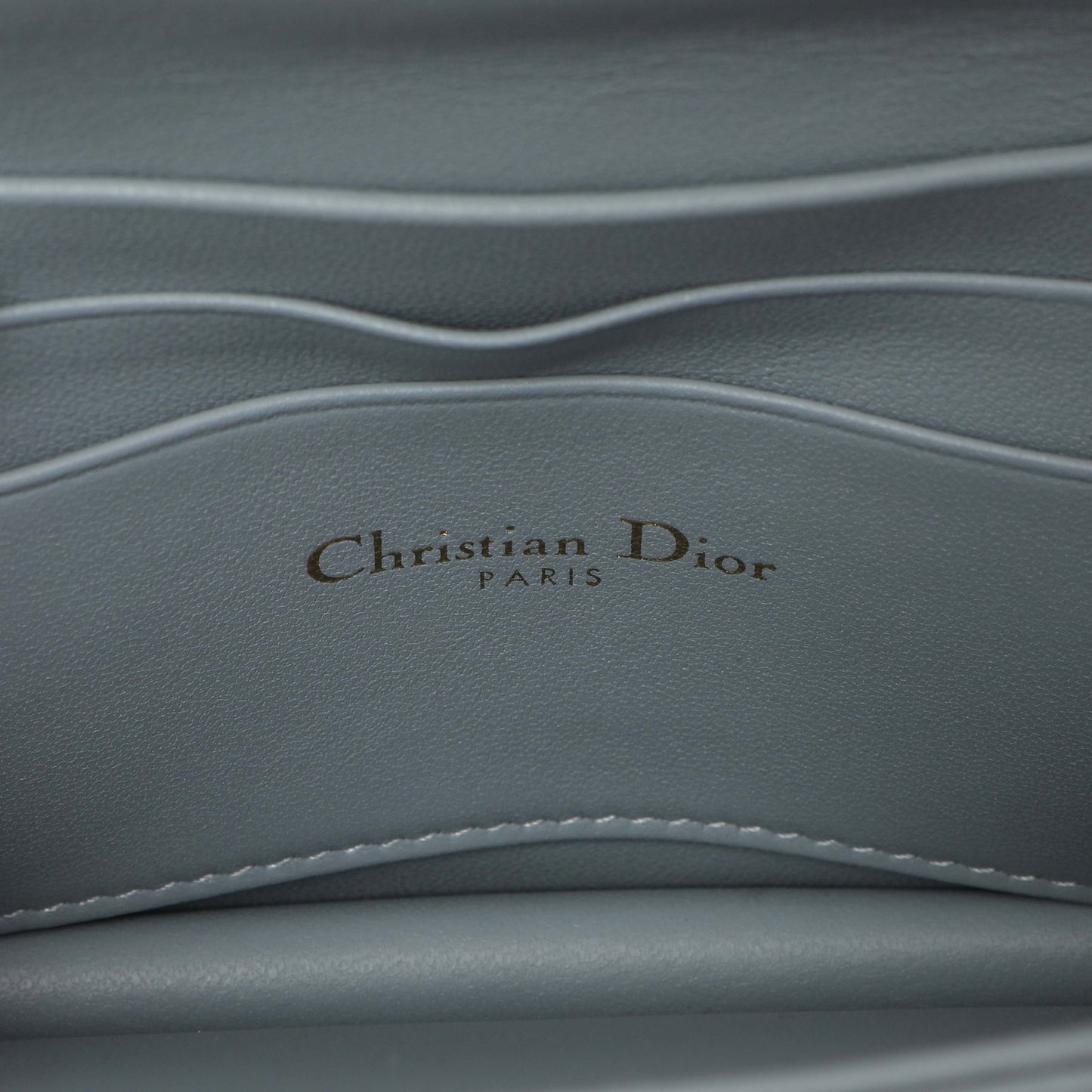 Exclusive Christian Dior Cloud Blue Lambskin Mini Miss Dior — Detail View