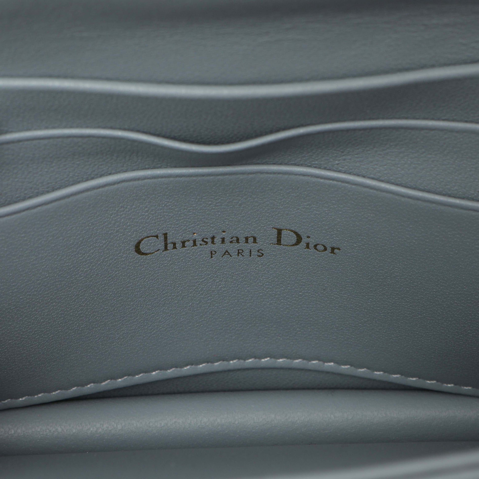 Exclusive Christian Dior Cloud Blue Lambskin Mini Miss Dior — Detail View