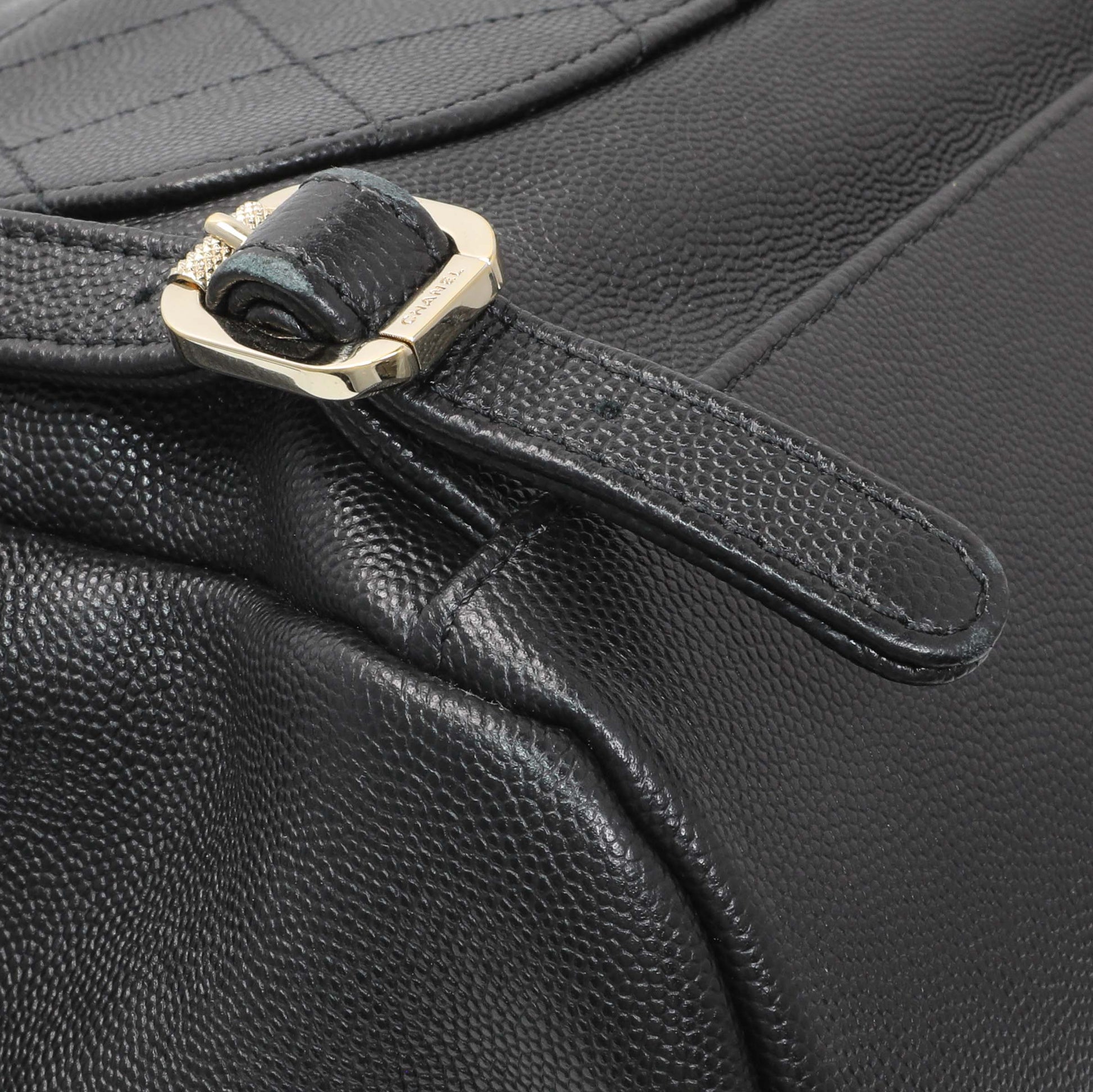 Exclusive Chanel Black Caviar Affinity Backpack — Lifestyle View