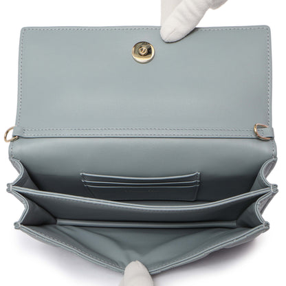 Exclusive Christian Dior Cloud Blue Lambskin Mini Miss Dior — Top View