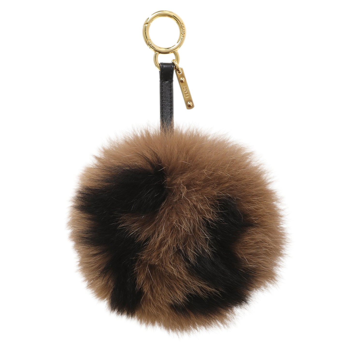 Exclusive Fendi Fox Fur Pompom Charm — Front View