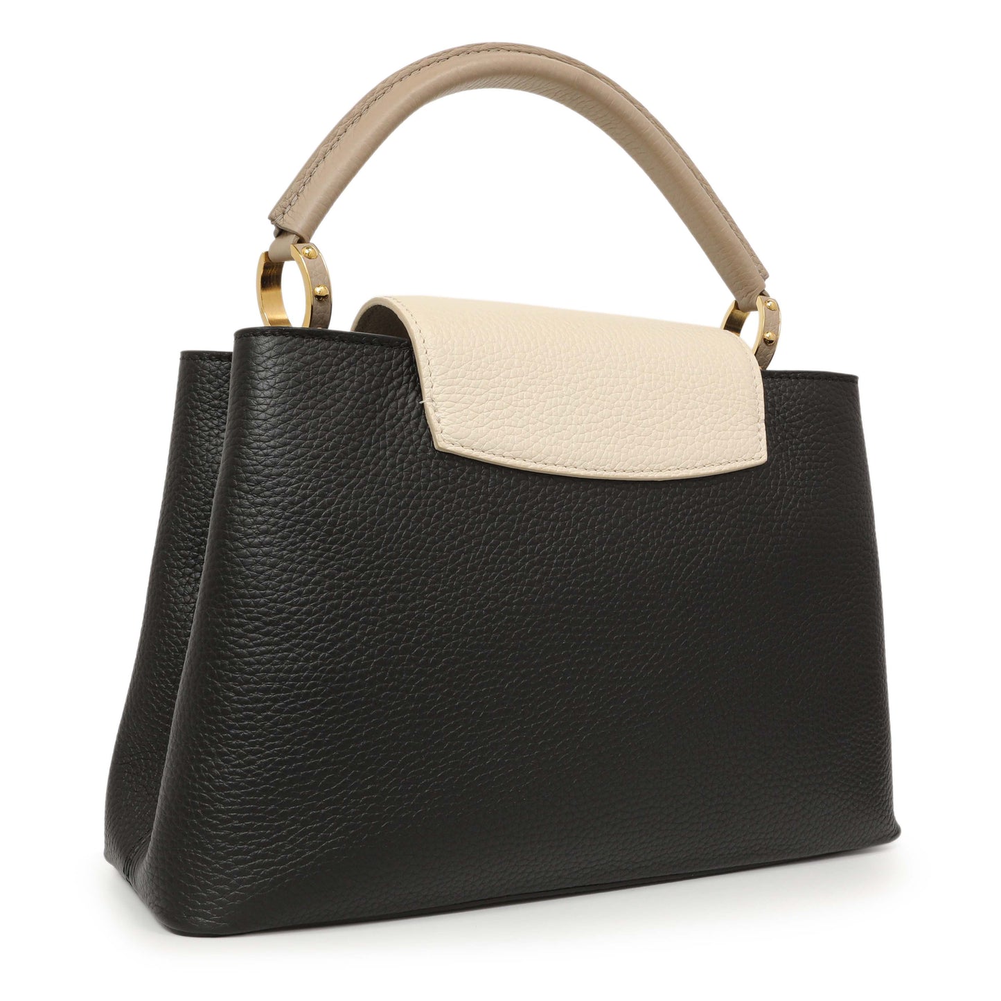 Exclusive Louis Vuitton Black Taurillon Flower Chain Capucines MM — Side View