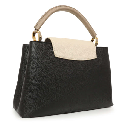 Exclusive Louis Vuitton Black Taurillon Flower Chain Capucines MM — Side View