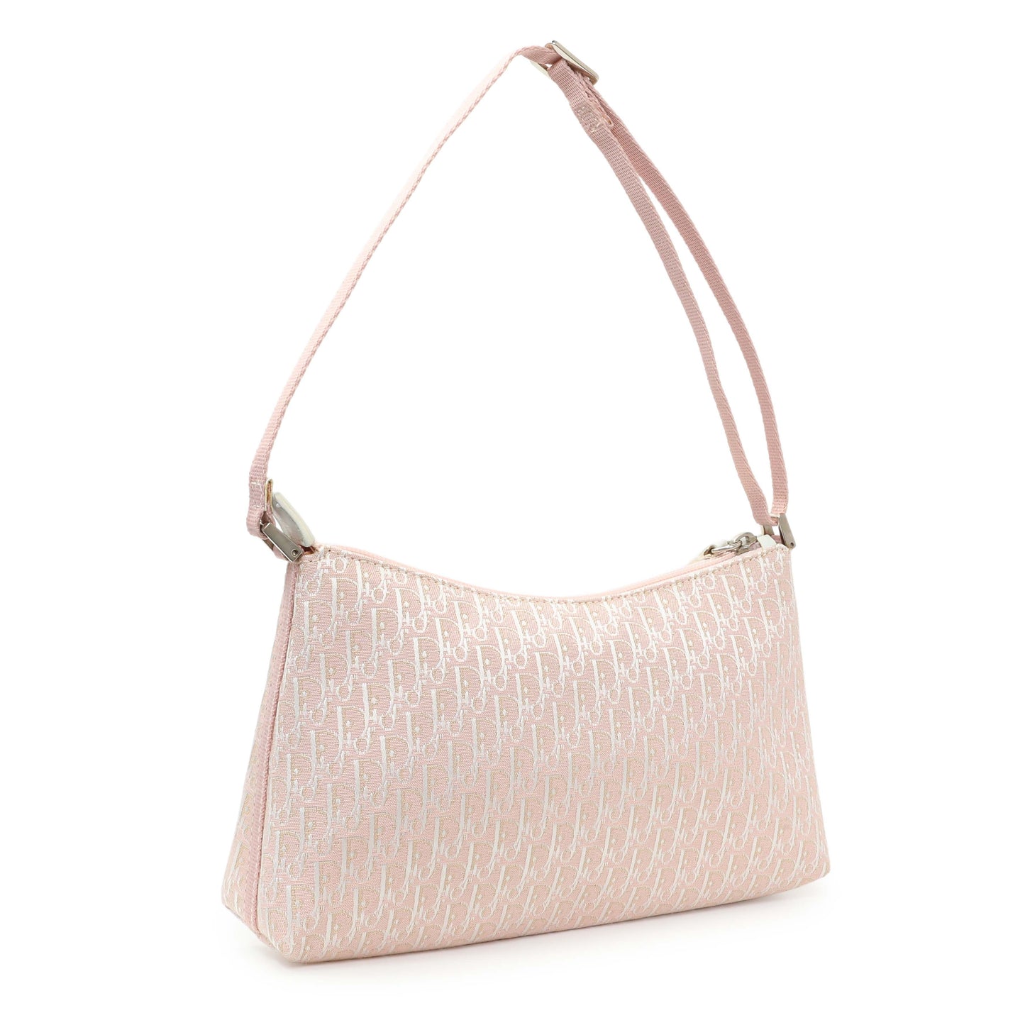 Exclusive Christian Dior Pink Monogram Shoulder Bag Pochette — Side View