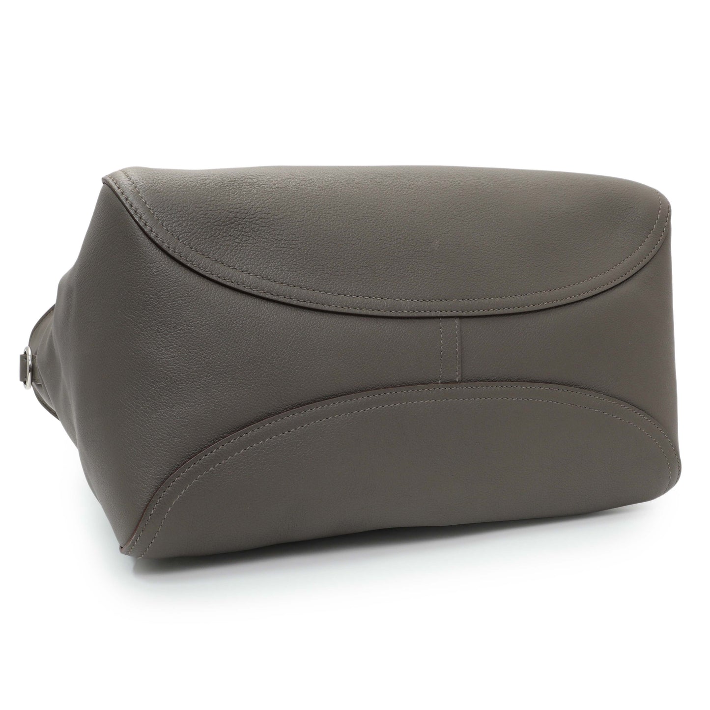 Exclusive Hermes Grey Evergrain Sac Oxer w/ Strap — Back View