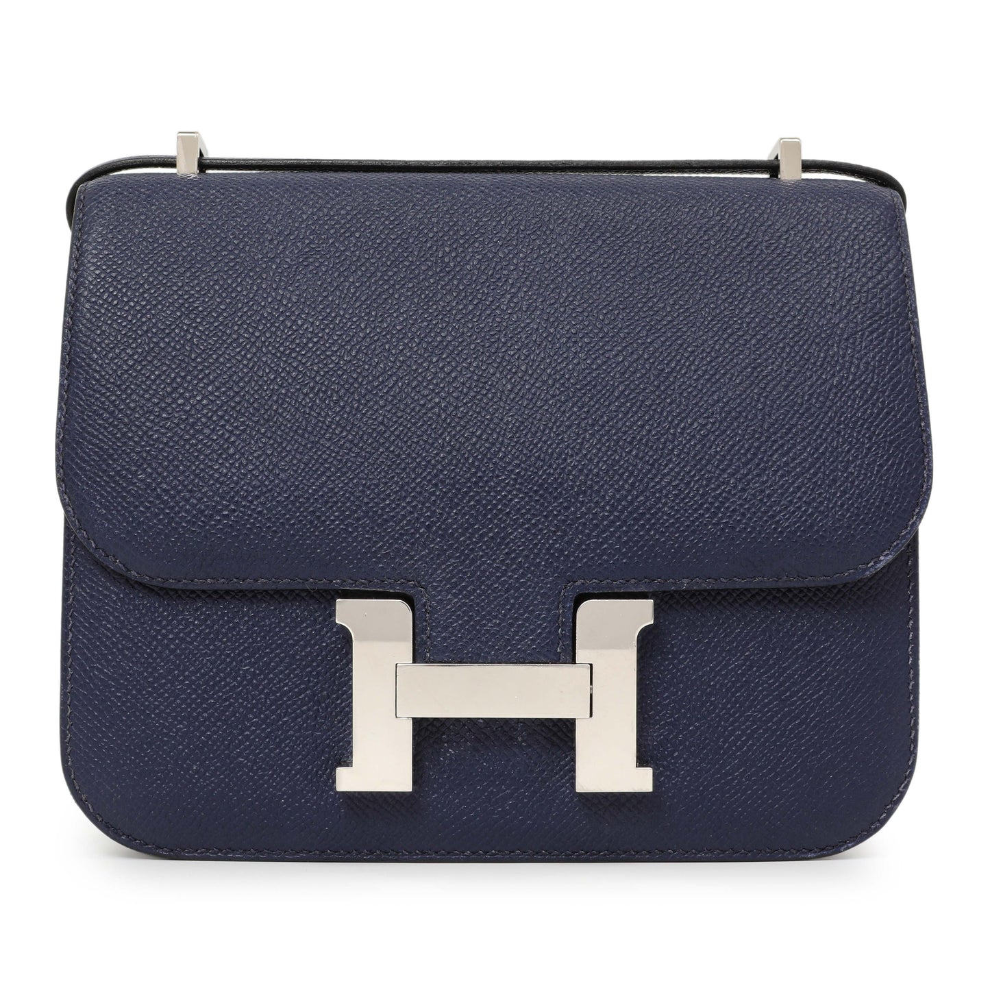 Exclusive Hermes Bleu Saphir Epsom Constance 18 — Side View