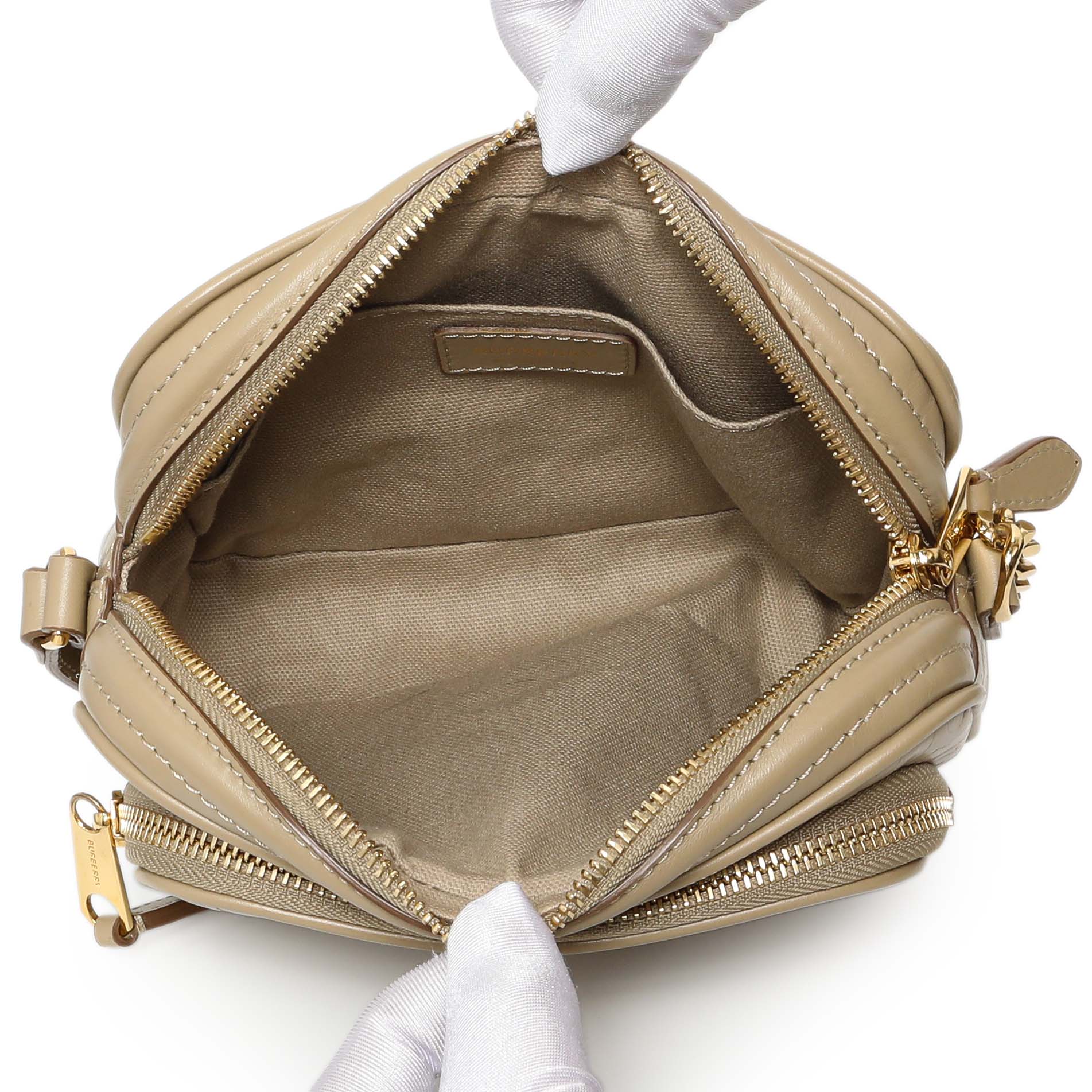 Exclusive Burberry Monogram Embossed Calfskin Camera Chain Bag — Top View