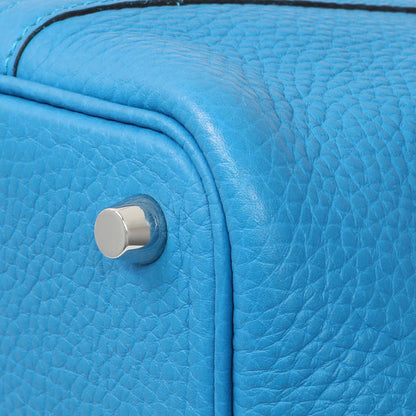 Exclusive Hermes Bleu Zanzibar Clemence Picotin Lock 18 PM — Alternate View 7