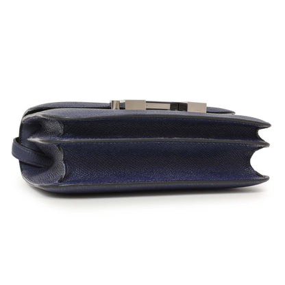 Exclusive Hermes Bleu Saphir Epsom Constance 18 — Top View