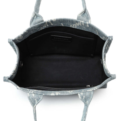 Exclusive Balenciaga Small Hardware Scribble Printed Denim Tote Bag — Alternate View 8