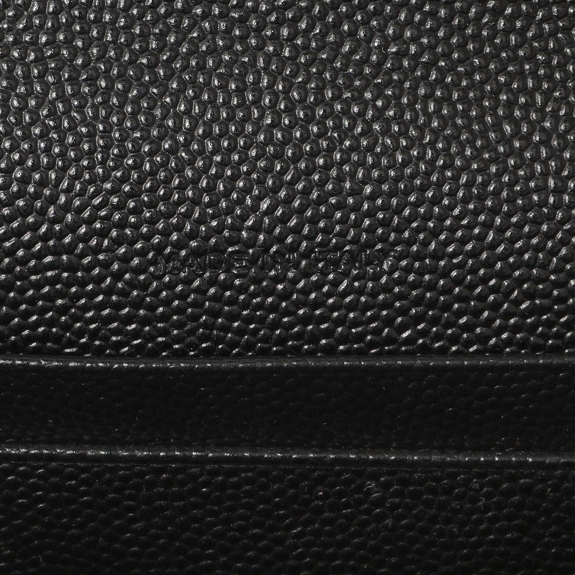 Exclusive Saint Laurent Black Grain De Poudre Matelasse Chevron Monogram Envelope Wallet — Alternate View 15