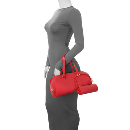 Exclusive Louis Vuitton Red Epi Soufflot w/ Pouch — Alternate View 7