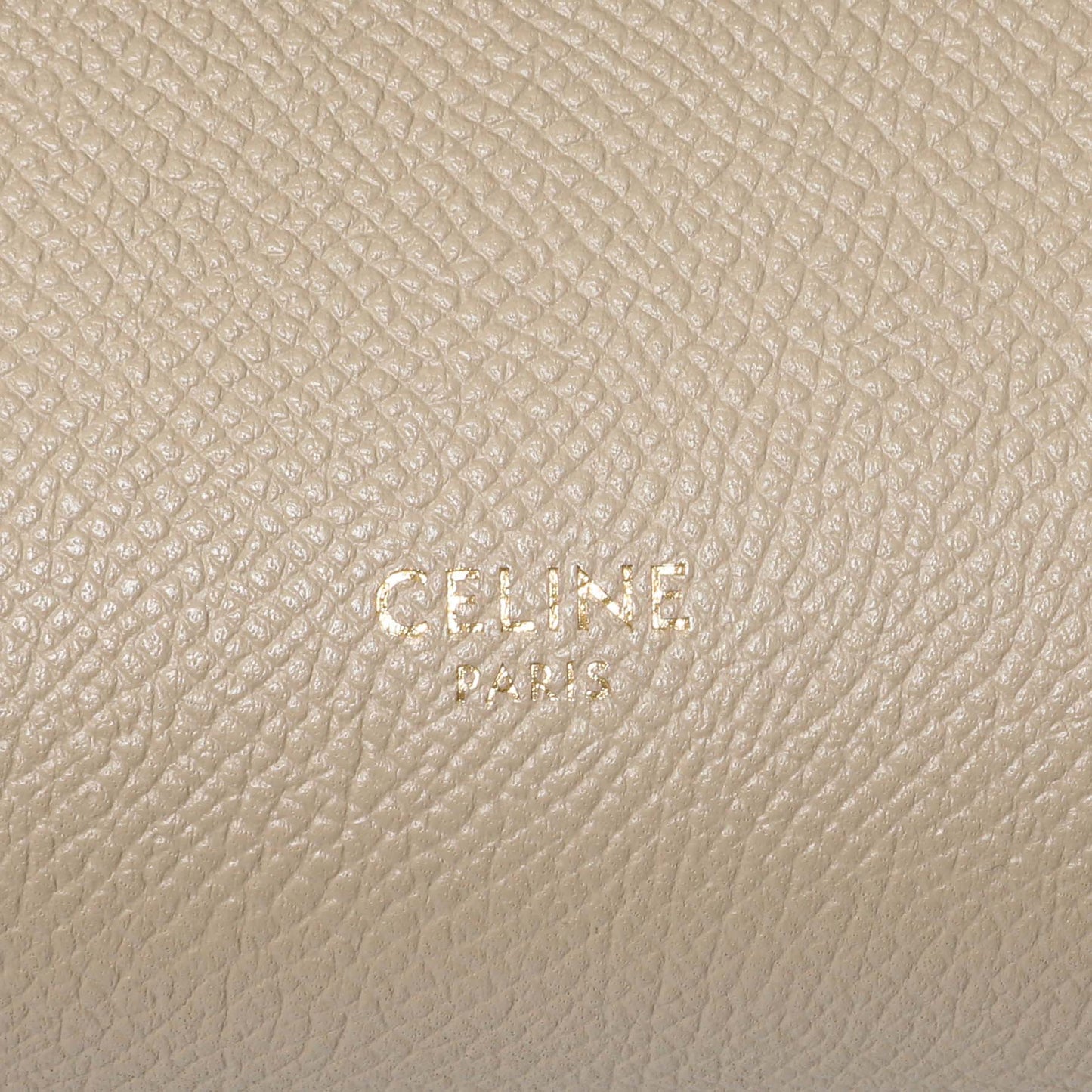Exclusive Celine Beige Grained Calfskin Nano Belt Bag — Detail View