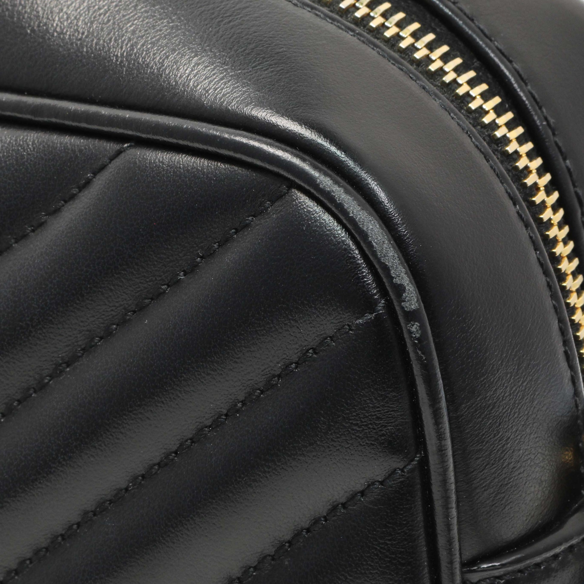 Exclusive Saint Laurent Black Calfskin Matelasse Monogram Lou Camera Bag — Alternate View 12