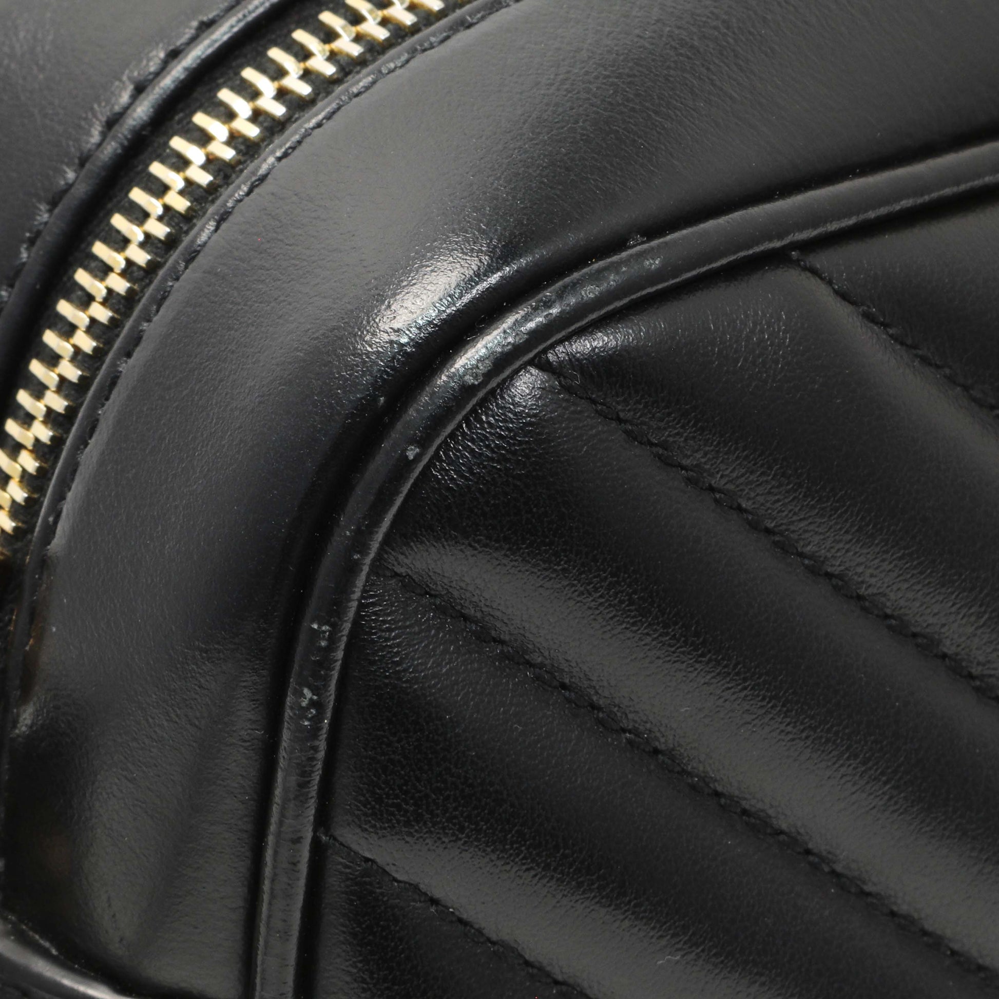Exclusive Saint Laurent Black Calfskin Matelasse Monogram Lou Camera Bag — Alternate View 13