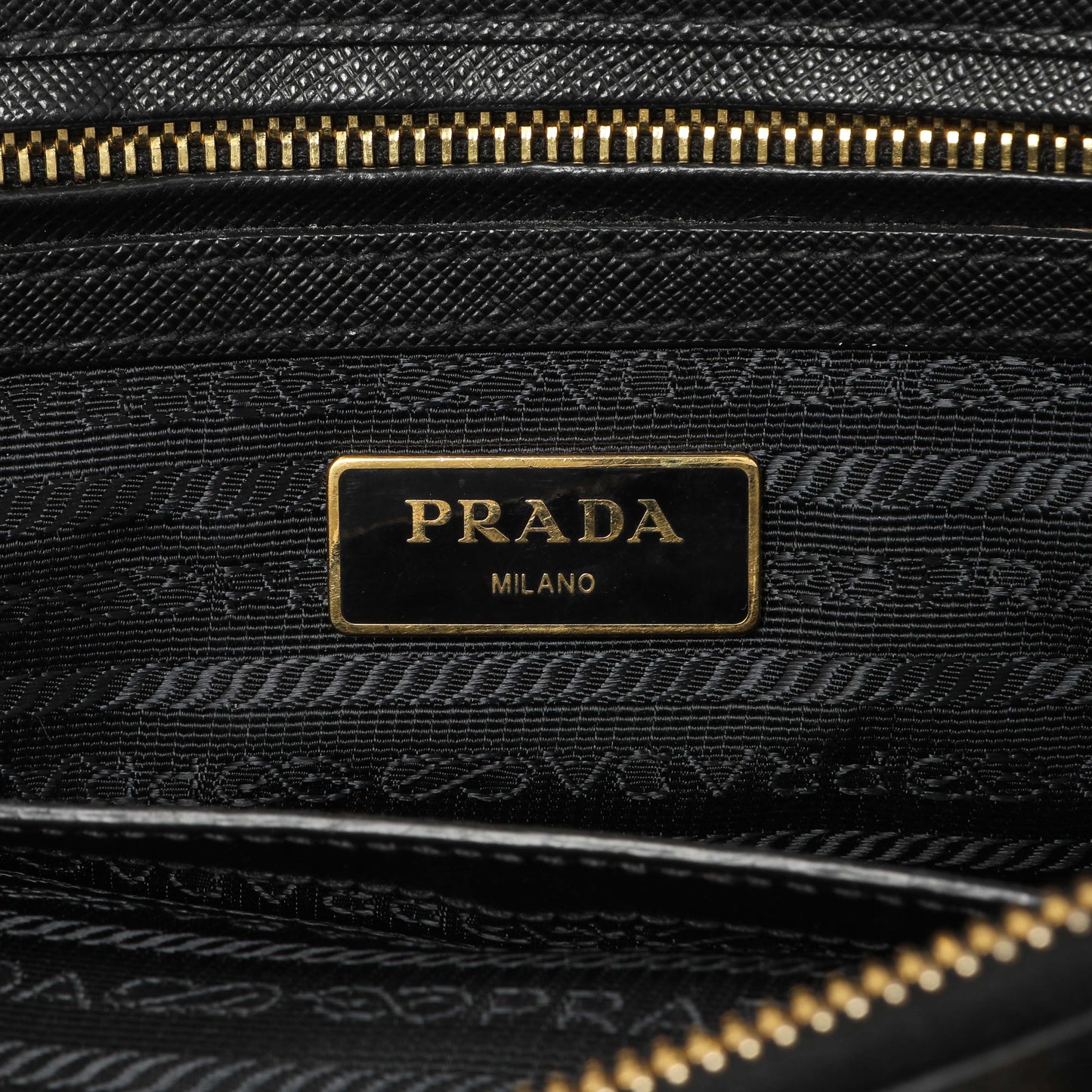 Exclusive Prada Black Saffiano Small Galleria Double Zip Tote — Alternate View 9