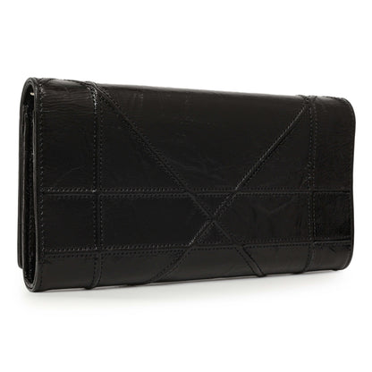 Exclusive Christian Dior Black Patent Diorama Croisiere Chain Wallet — Side View