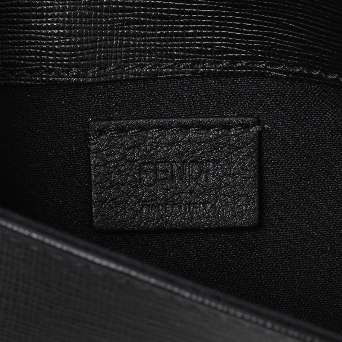 Exclusive Fendi Black Karlito Wallet on Chain — Detail View