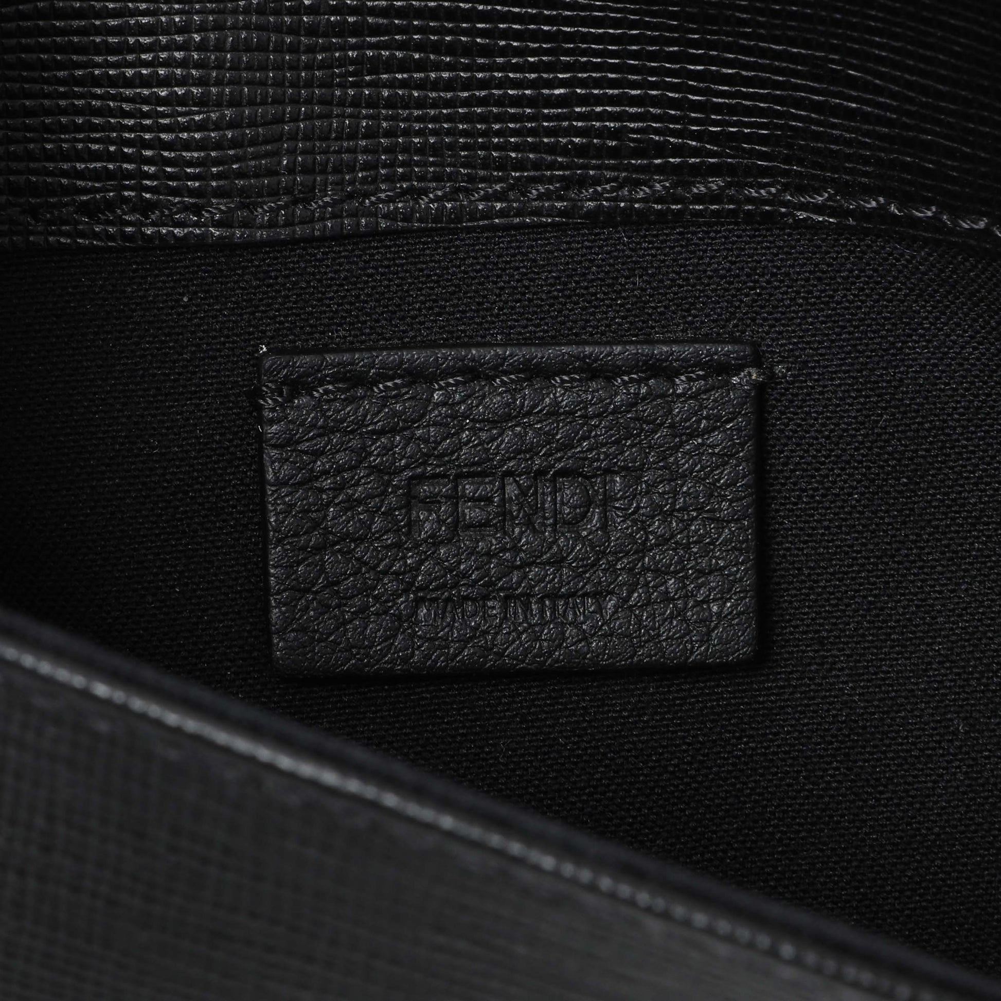 Exclusive Fendi Black Karlito Wallet on Chain — Detail View