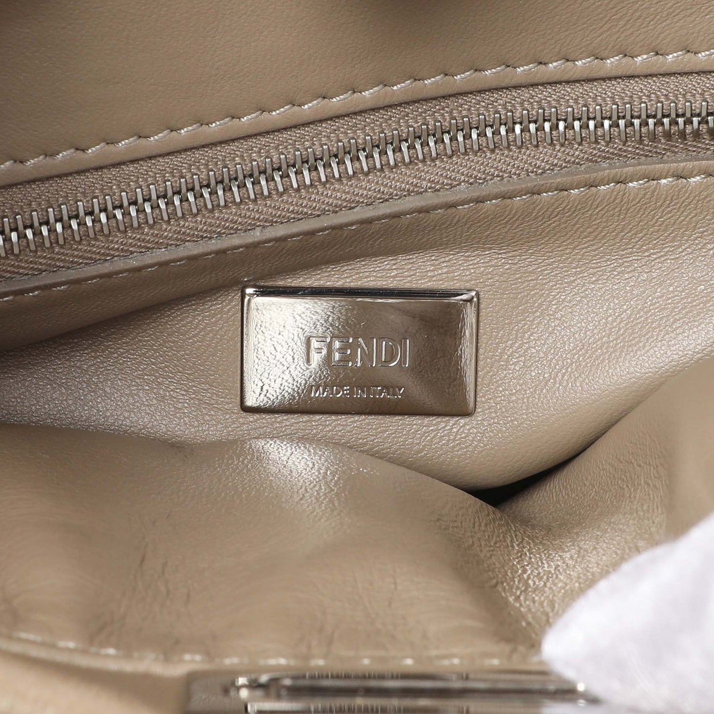 Exclusive Fendi Tortora Nappa Mini Peekaboo Iconic Satchel — Alternate View 9