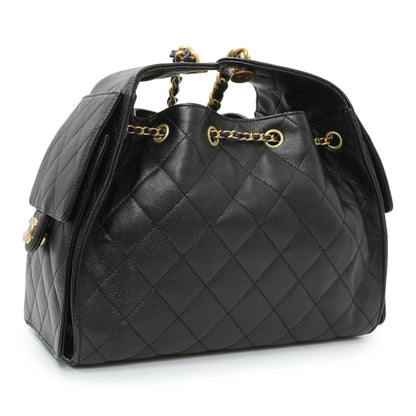 Exclusive Chanel Caviar Quilted Small Chanel 25 Handbag — Side View