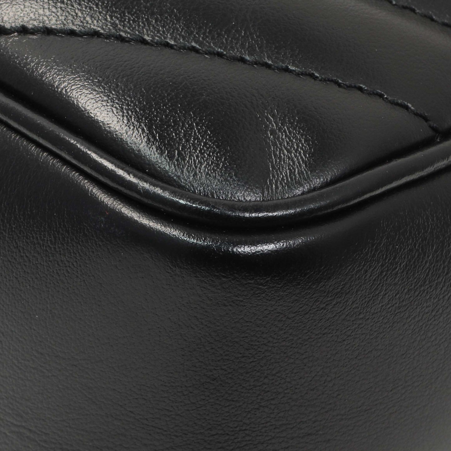 Exclusive Saint Laurent Black Calfskin Matelasse Monogram Lou Camera Bag — Alternate View 7