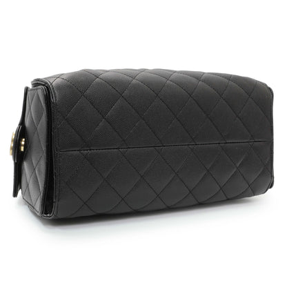Exclusive Chanel Caviar Quilted Small Chanel 25 Handbag — Back View