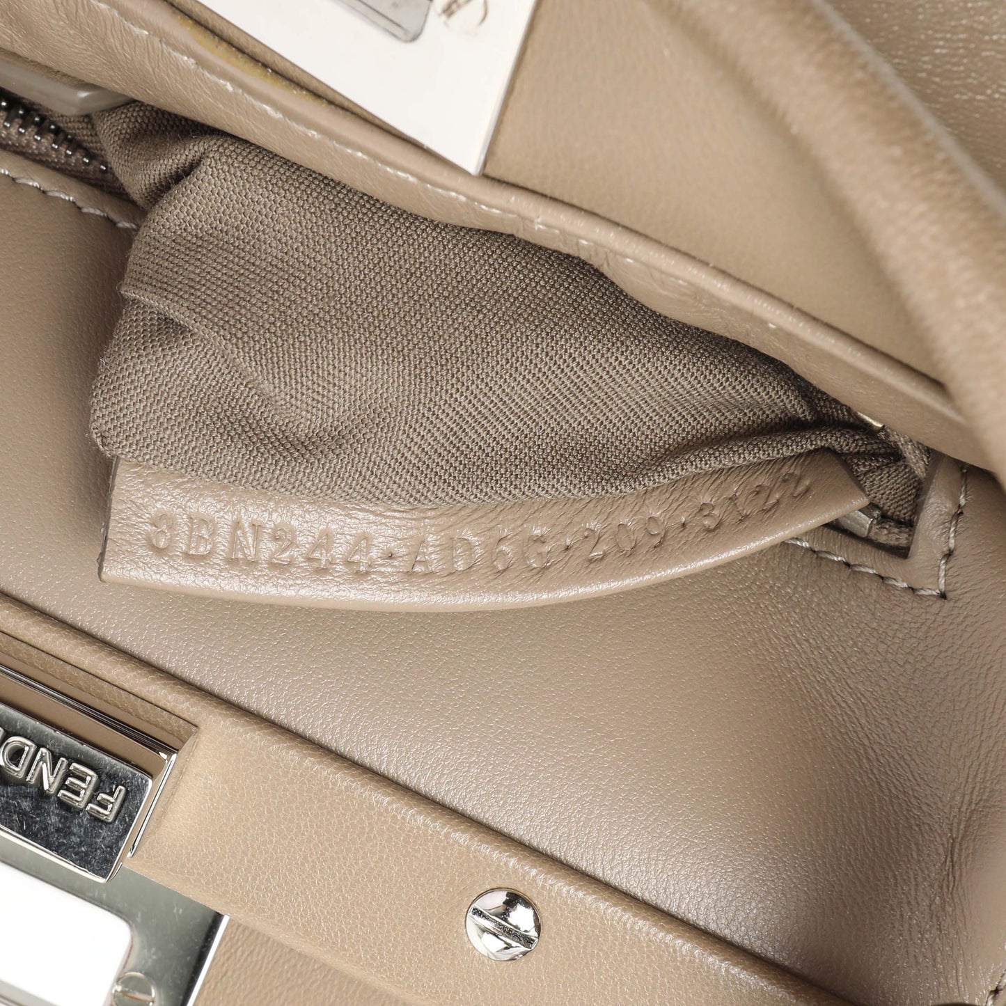 Exclusive Fendi Tortora Nappa Mini Peekaboo Iconic Satchel — Alternate View 10