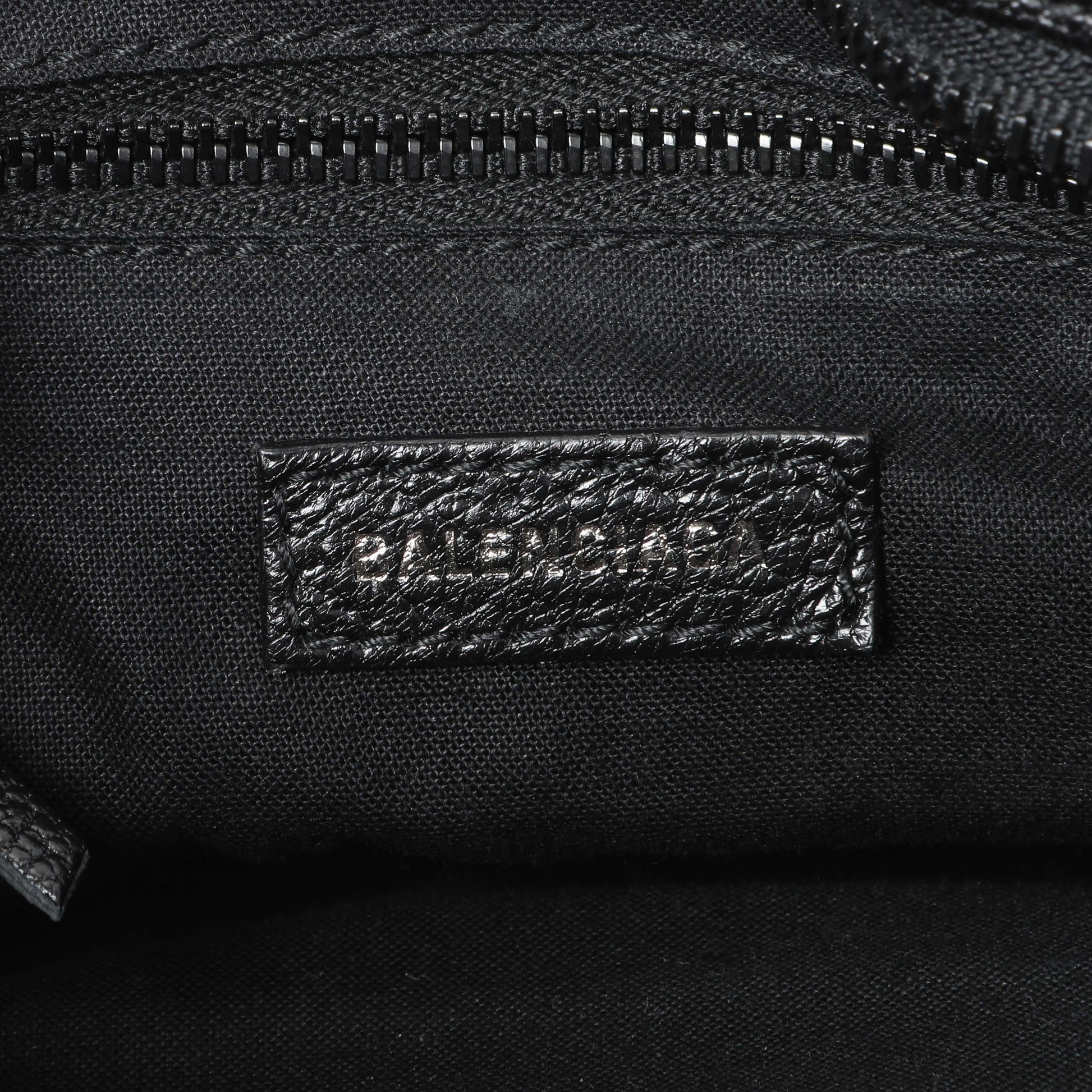 Exclusive Balenciaga Black Chevre Metallic Edge Mini City — Alternate View 9