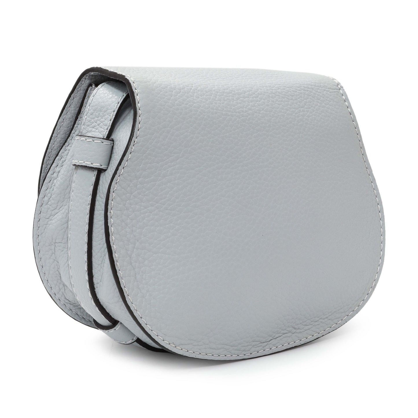 Exclusive Chloe Blue Mist Mini Marcie Round Crossbody — Side View