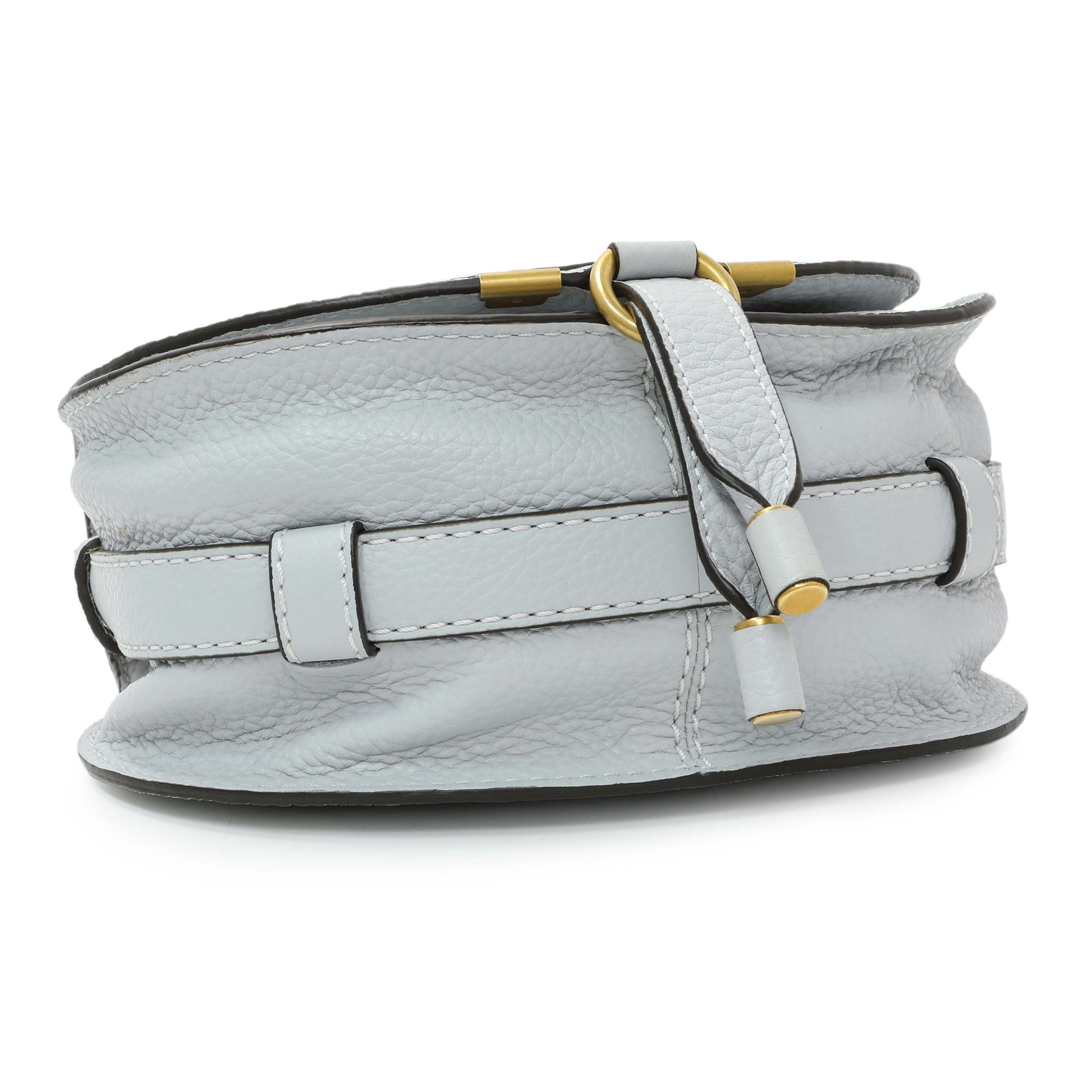 Exclusive Chloe Blue Mist Mini Marcie Round Crossbody — Back View