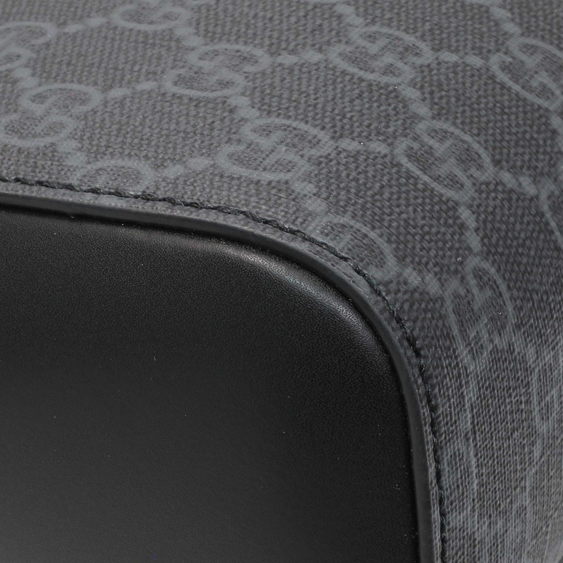 Exclusive Gucci Black GG Supreme Monogram Medium Crossbody Messenger — Lifestyle View