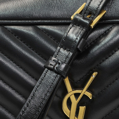 Exclusive Saint Laurent Black Calfskin Matelasse Monogram Lou Camera Bag — Alternate View 15