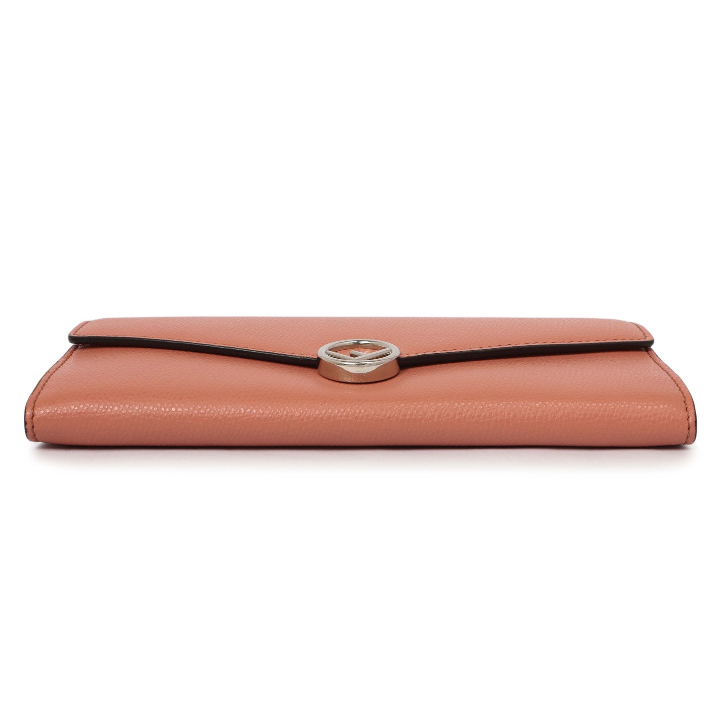 Exclusive Fendi Pink Vitello Cruise F is Fendi Continental Envelope Wallet on Chain — Back View