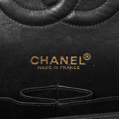 Exclusive Chanel Black Quilted Caviar Medium Classic Double Flap — Detail View