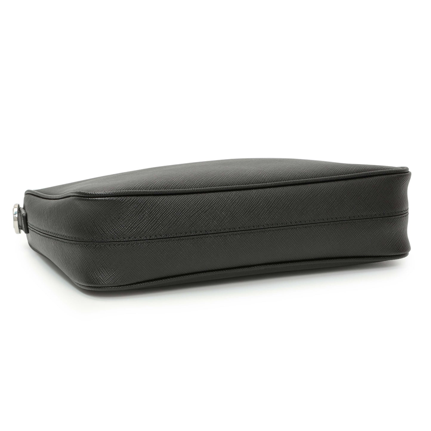 Exclusive Prada Black Saffiano Travel Crossbody Bag — Back View