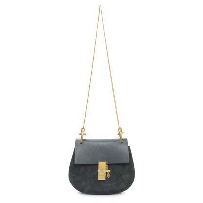 Exclusive Chloe Suede Smooth Calfskin Drew Shoulder Bag — Front View