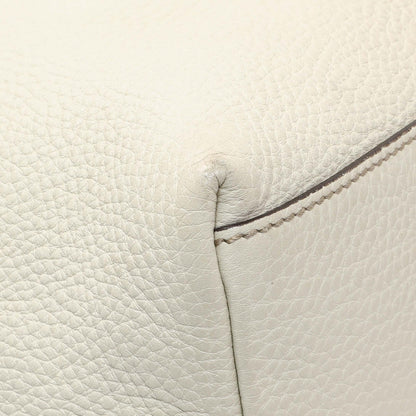Exclusive Gucci White Pebbled Calfskin Medium Soho Chain Shoulder Bag — Top View