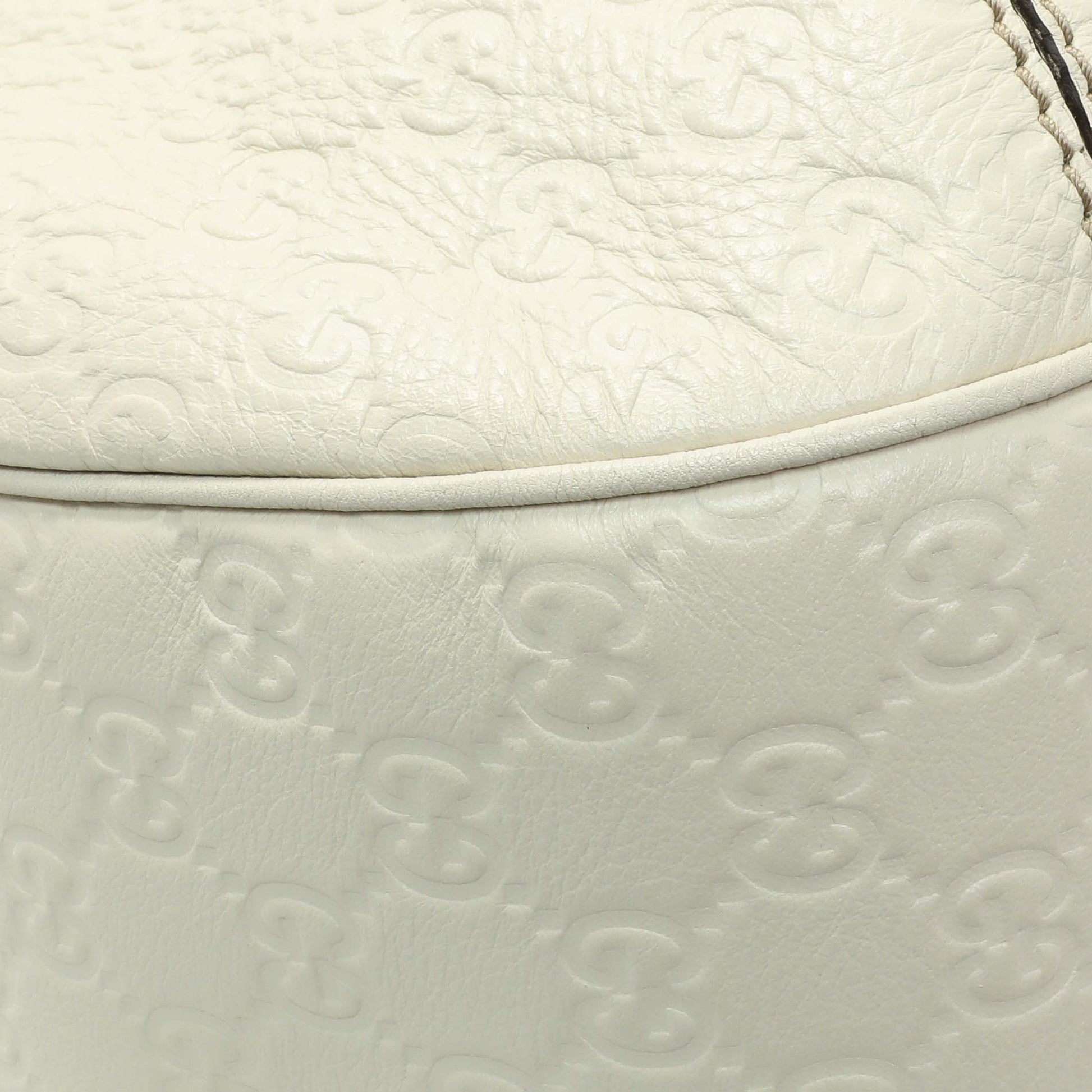 Exclusive Gucci White Guccissima Large New Ladies Web Hobo — Alternate View 7