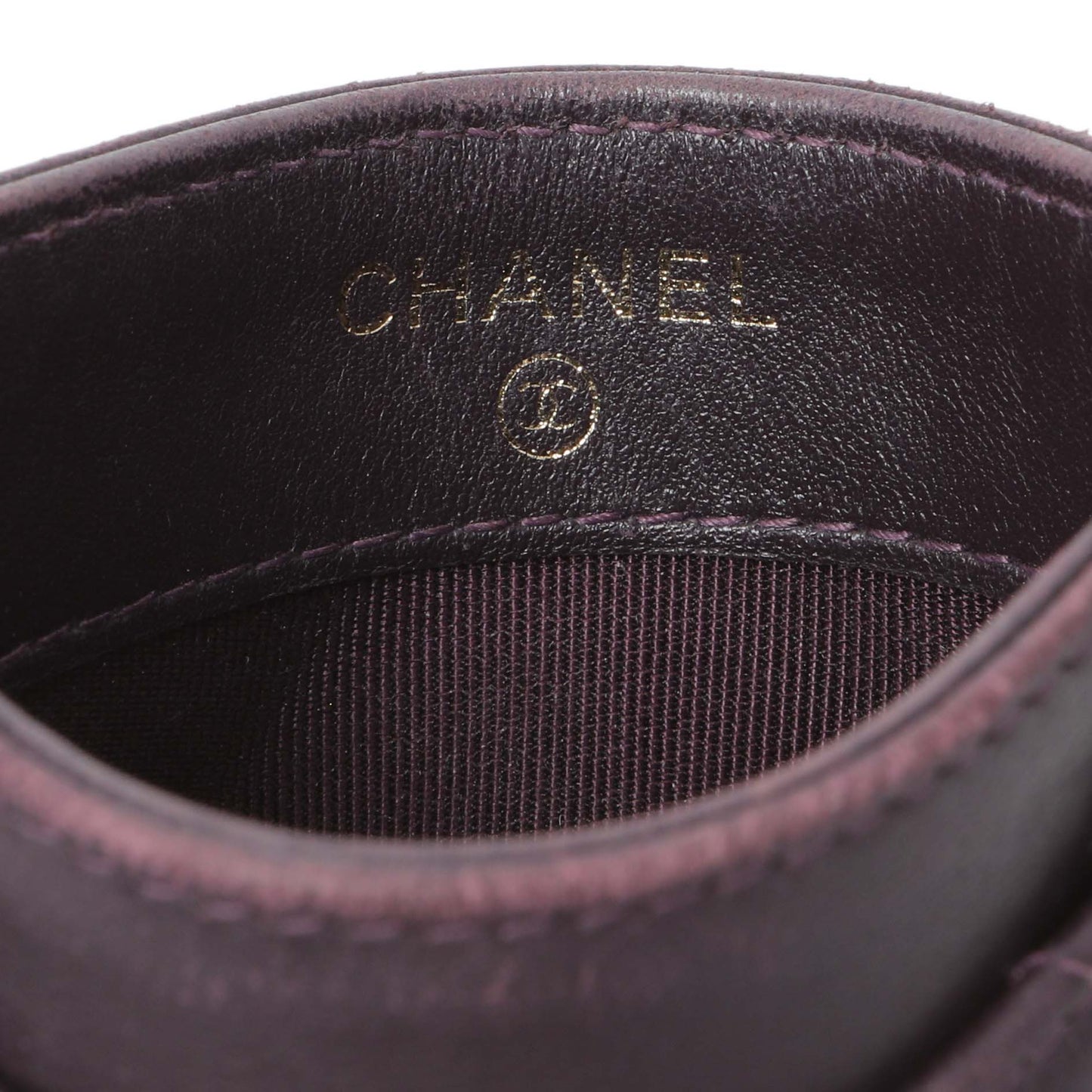 Exclusive Chanel Purple Lambskin Quilted Card Holder — Alternate View 9