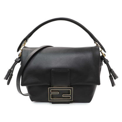 Exclusive Fendi Black Calfskin Mamma Baguette — Front View
