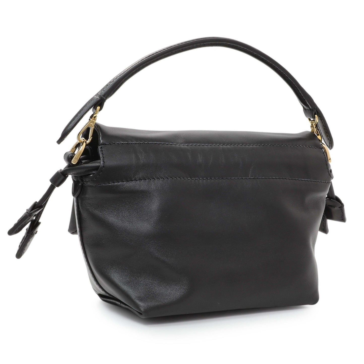 Exclusive Fendi Black Calfskin Mamma Baguette — Side View