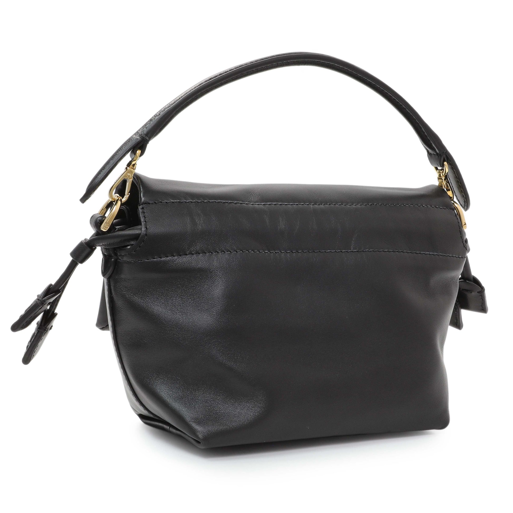 Exclusive Fendi Black Calfskin Mamma Baguette — Side View