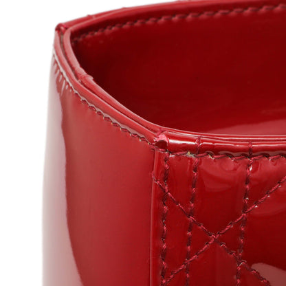 Exclusive Christian Dior Red Patent Cannage Large Lady Dior — Alternate View 8