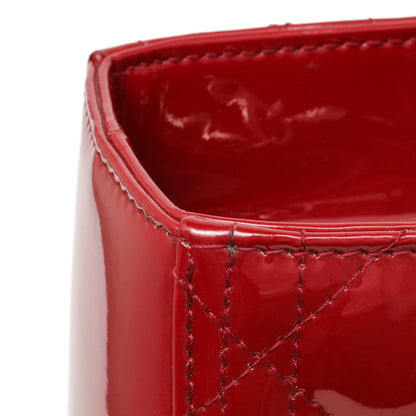Exclusive Christian Dior Red Patent Cannage Large Lady Dior — Alternate View 10
