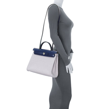 Exclusive Hermes Ecru Mauve Bleu Criss Viking Vache Hunter Herbag Zip Retourne 31 PM — Alternate View 8