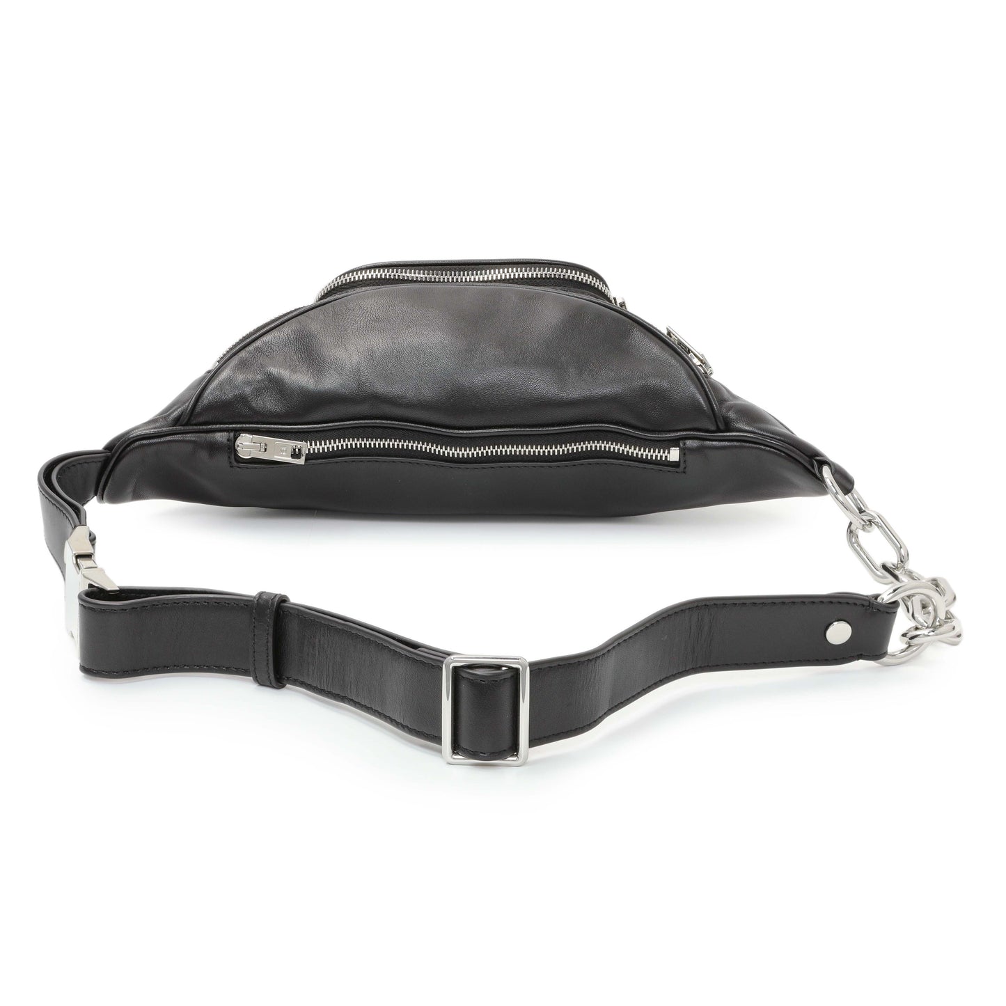 Exclusive Alexander Wang Black Lambskin Attica Belt Bag — Side View