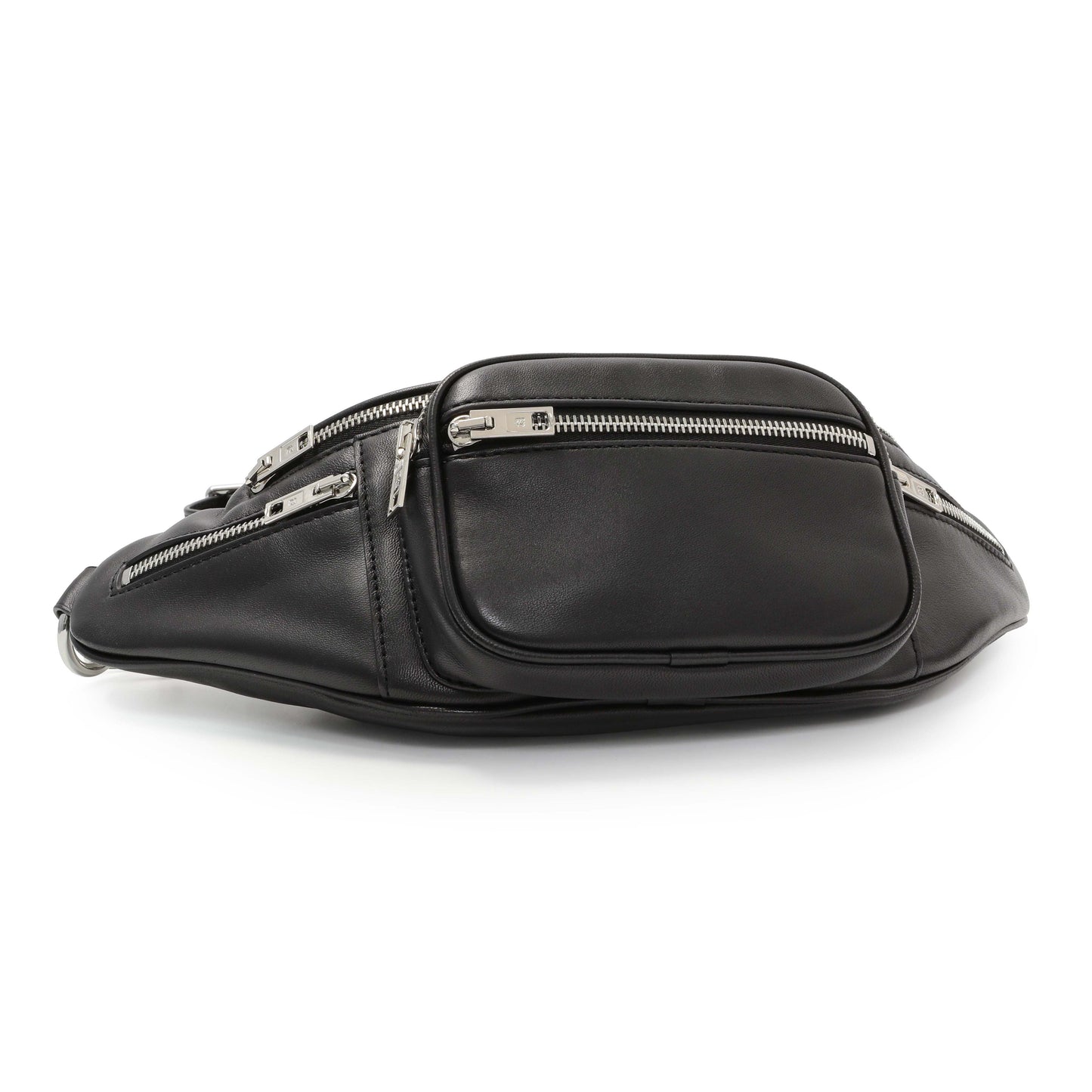 Exclusive Alexander Wang Black Lambskin Attica Belt Bag — Back View