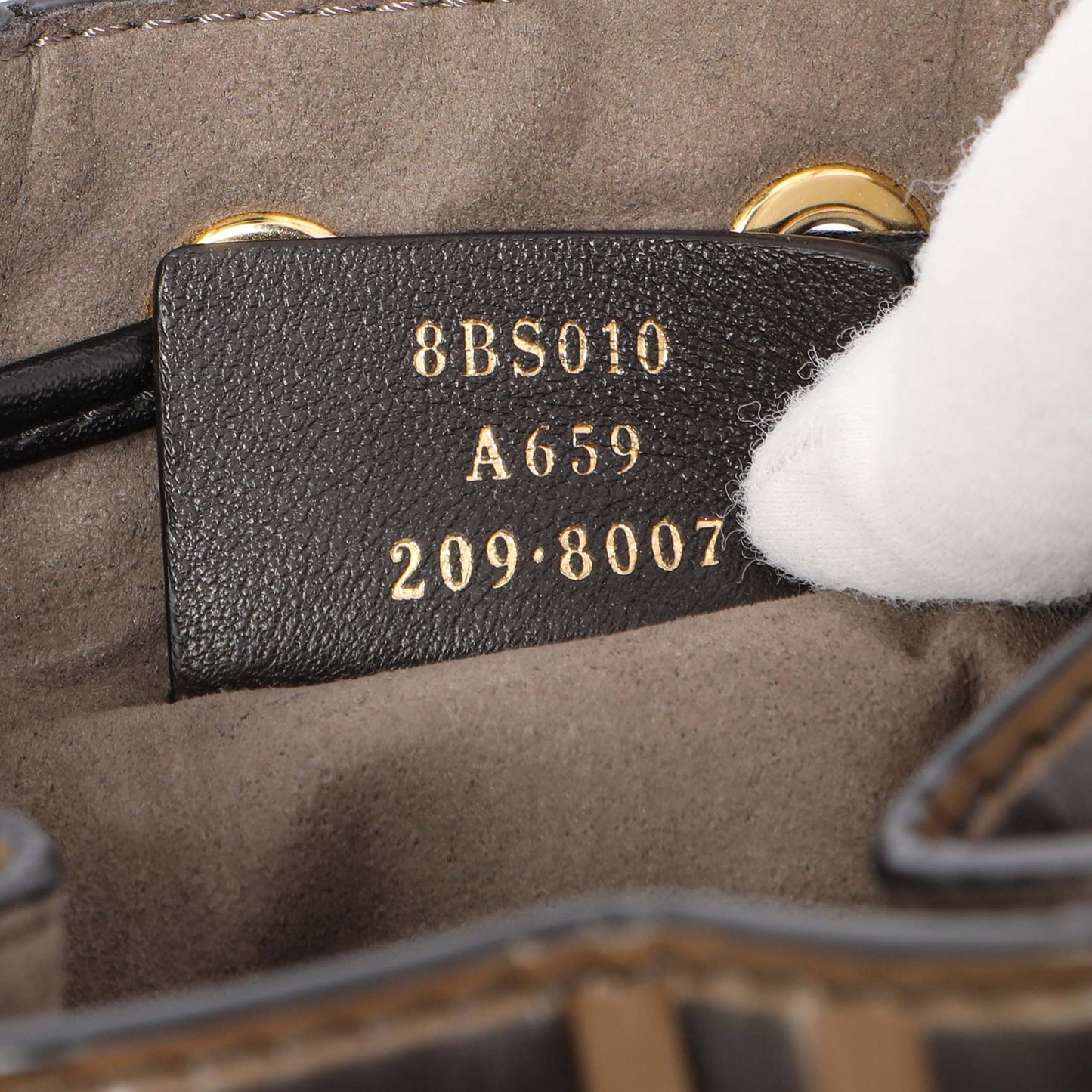 Exclusive Fendi Brown Calfskin Zucca Embossed Mini Mon Tresor Bucket Bag — Alternate View 7