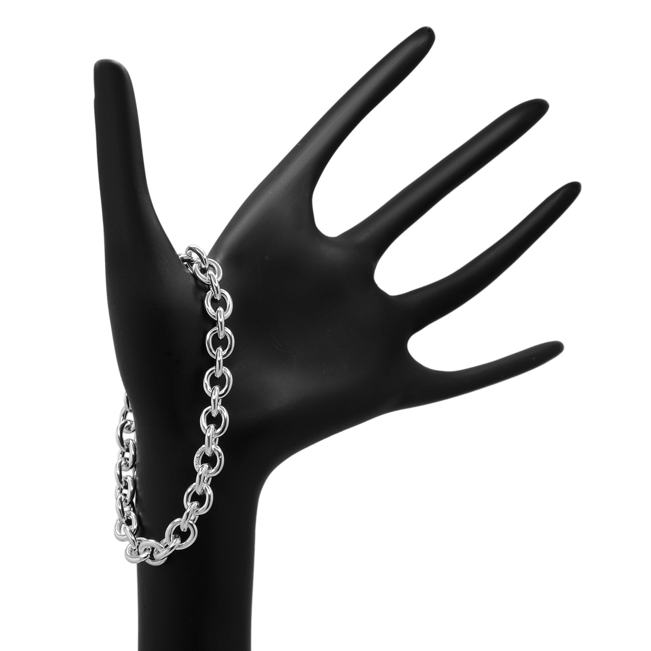 Exclusive Tiffany & Co. Sterling Silver Round Link Bracelet — Back View